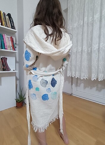 Diğer natural organik muslin kumaş çocuk bornozu her yaşa uygun mevcut