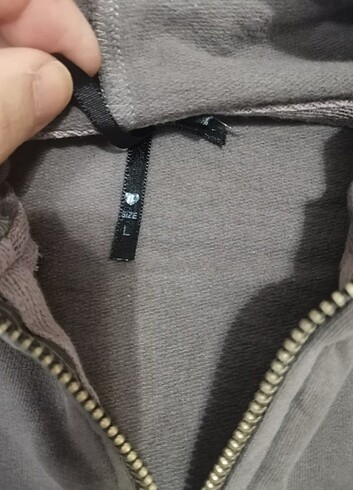 l Beden haki Renk Fermuarlı hırka