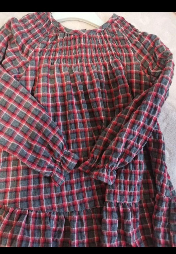 Bordo Piliseli Kız Çocuk Elbise - Görsel 4