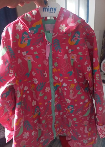 Stephen Joseph Kız Çocuk Pembe Kapüşonlu Yağmurluk - Görsel 3