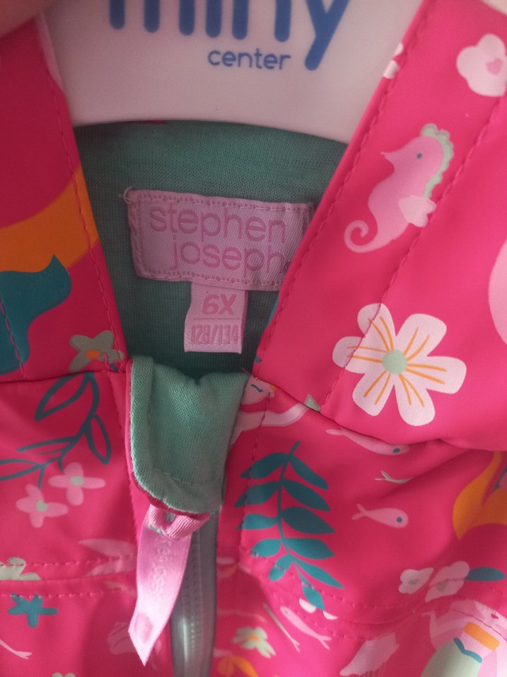 Stephen Joseph Kız Çocuk Pembe Kapüşonlu Yağmurluk - Görsel 4