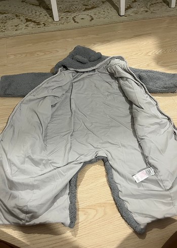 Gri Düğmeli Bebek Tulumu - Görsel 2