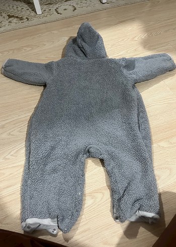 Gri Düğmeli Bebek Tulumu - Görsel 5
