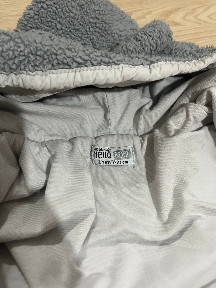 Gri Düğmeli Bebek Tulumu - Görsel 4
