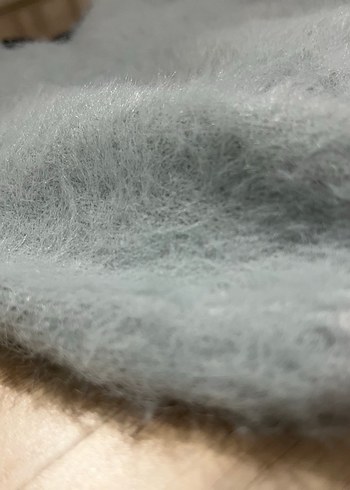 Gri kız çocuk Peluş Detaylı Salaş Sweatshirt - Görsel 4