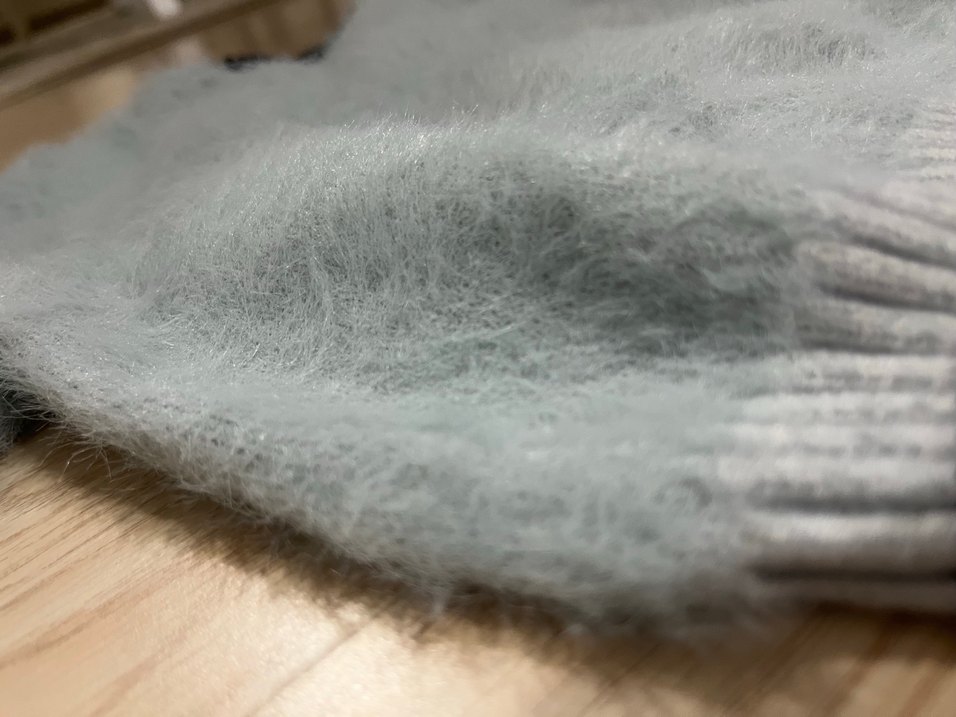 Gri kız çocuk Peluş Detaylı Salaş Sweatshirt - Görsel 4