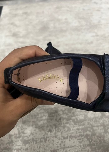 Kız Çocuk Koyu Mavi Yılan Desenli Babet - Görsel 3