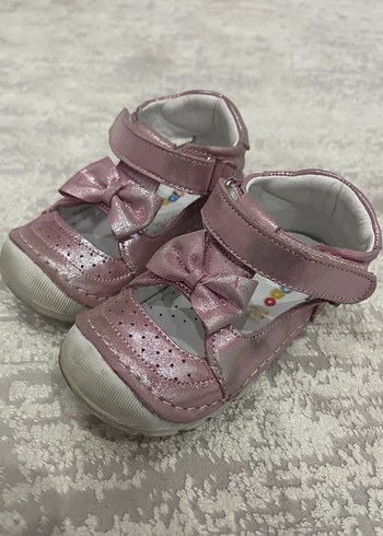 Pembe Fiyonklu Kız Bebek İlk Adım Ayakkabısı - Görsel 2