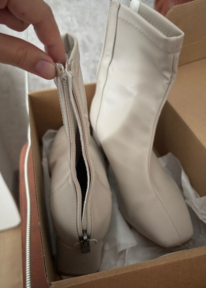 Kemik renk streç bot  - Görsel 3