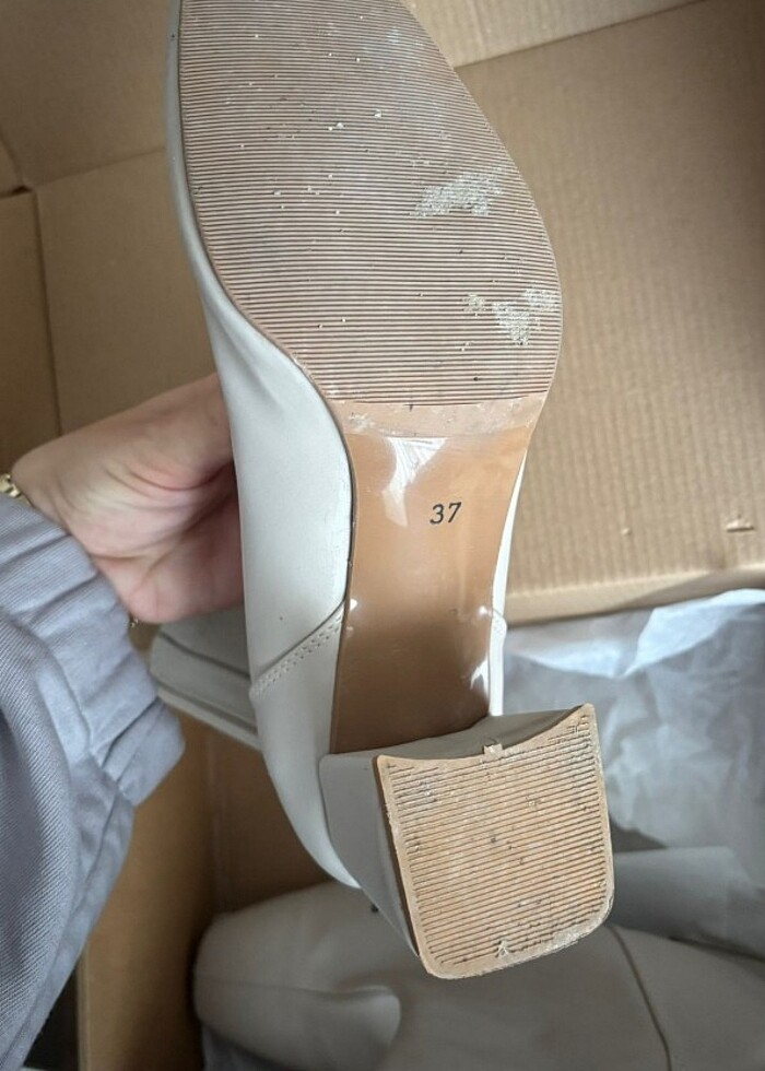 Kemik renk streç bot  - Görsel 5