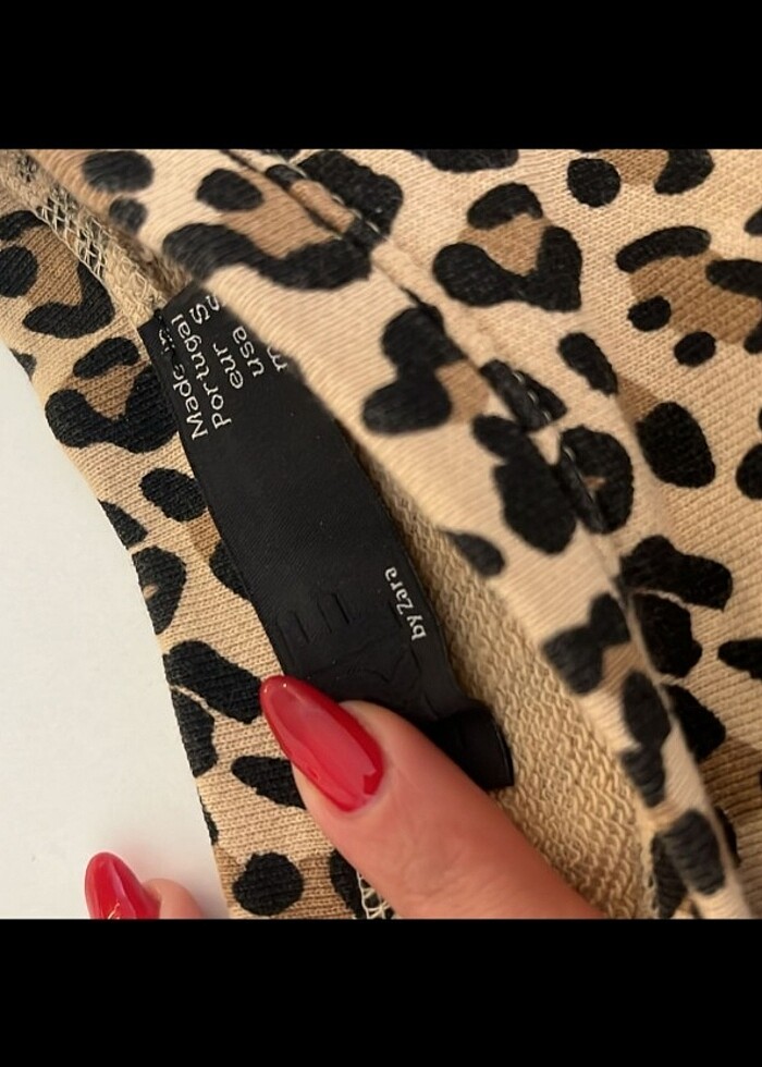 Zara markalı leopar elbise - Görsel 5