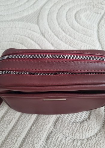 Bordo Deri Kadın Çanta sıfır - Görsel 2