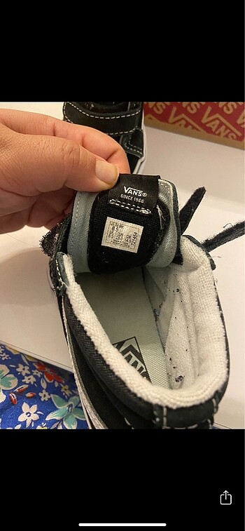 25 Beden siyah Renk Vans cocuk