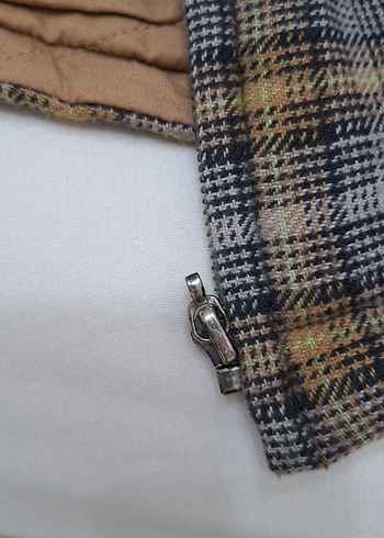 Erkek Kahverengi Kareli Fermuarlı Ceket - Görsel 8