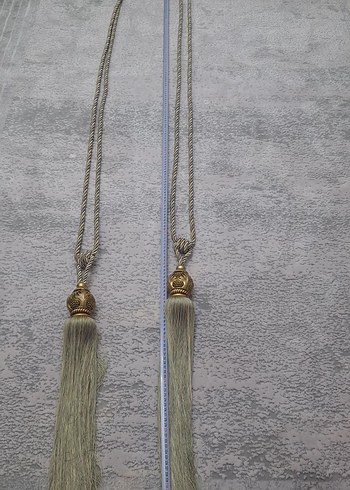 İşlemeli Bohem Perde Bağı Gold - Görsel 7