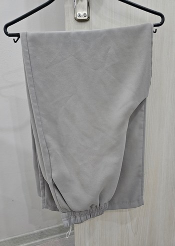 Gri Midi Salaş Kumaş Pantolon