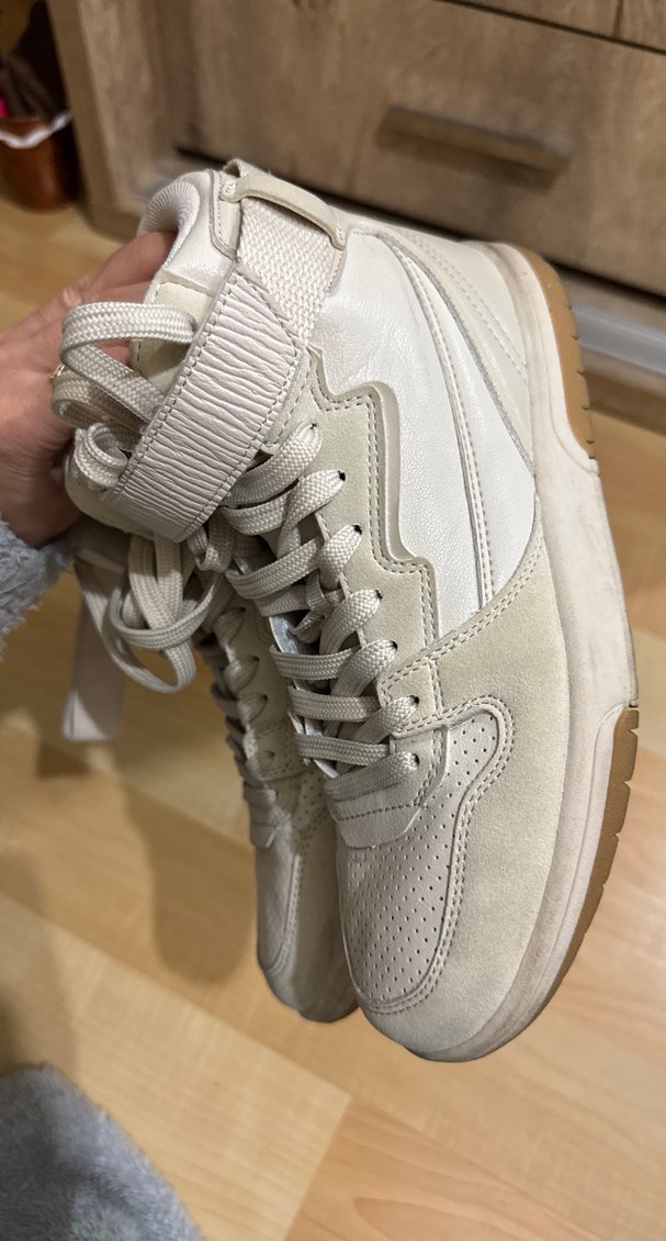 Krem rengi zara spor ayakkabı - Görsel 5