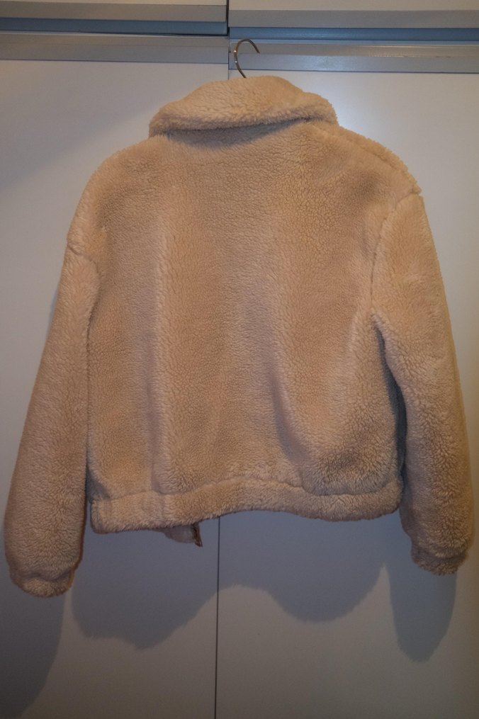 Bej Peluş Kadın Midi Ceket - Görsel 2