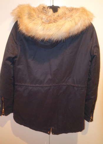 Kürklü Kapüşonlu Kadın Kışlık Mont - Görsel 2