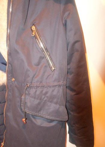 Kürklü Kapüşonlu Kadın Kışlık Mont - Görsel 4