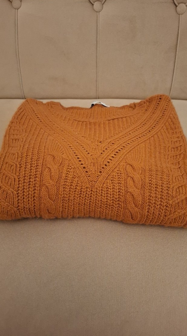 Bohem Tarzı Kahverengi Kadın Triko Kazak - Görsel 3