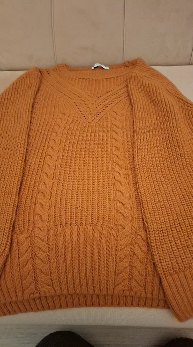 Bohem Tarzı Kahverengi Kadın Triko Kazak - Görsel 2