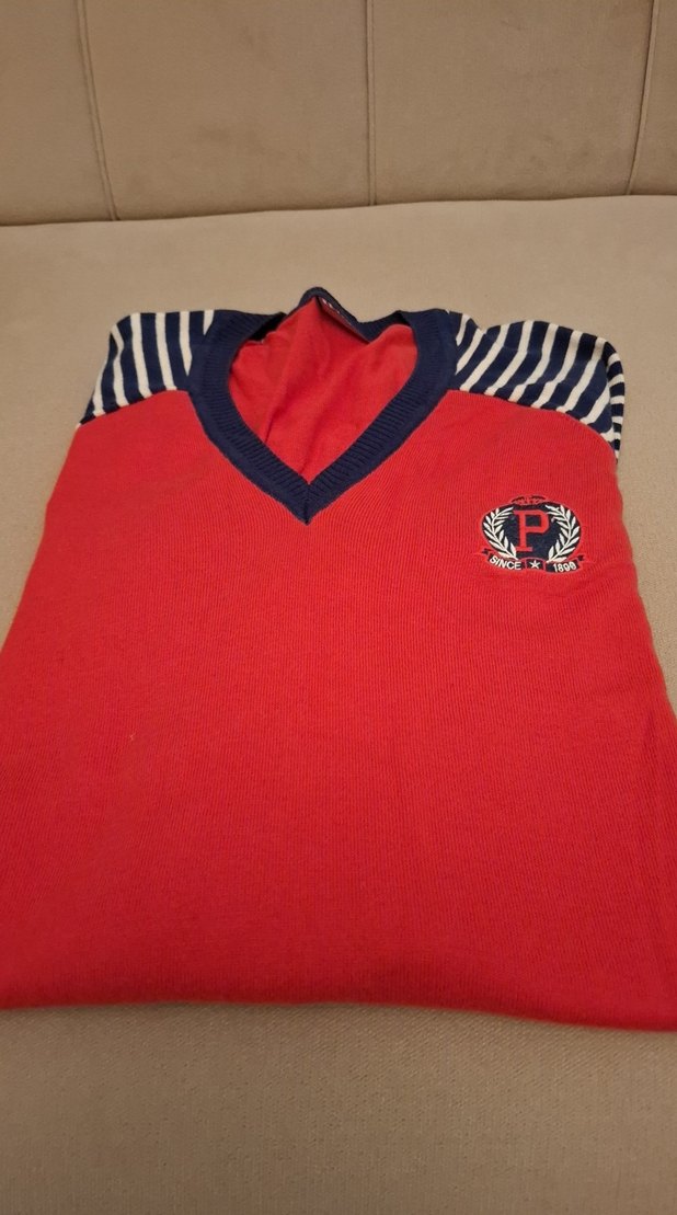 Bayan Kırmızı Uzun Kollu Triko Kazak - Görsel 2