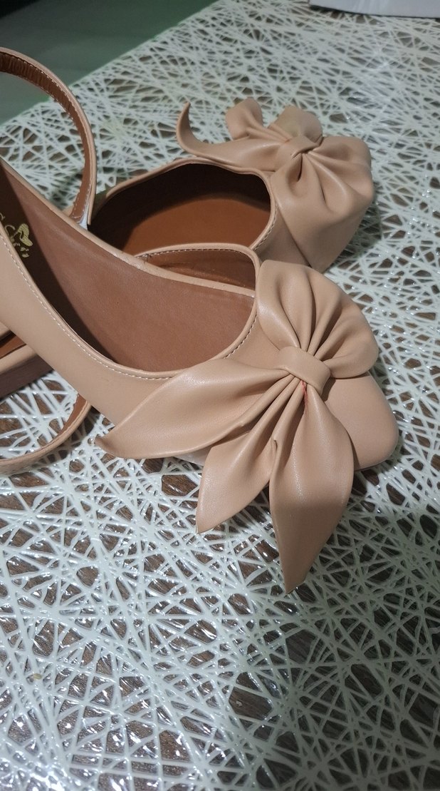 Bej Fiyonklu Kadın Topuklu Babet - Görsel 2