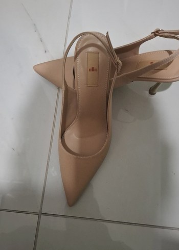 Bej Stiletto Topuklu Kadın Ofis Ayakkabısı - Görsel 3