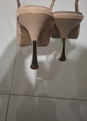 Bej Stiletto Topuklu Kadın Ofis Ayakkabısı - Görsel 2