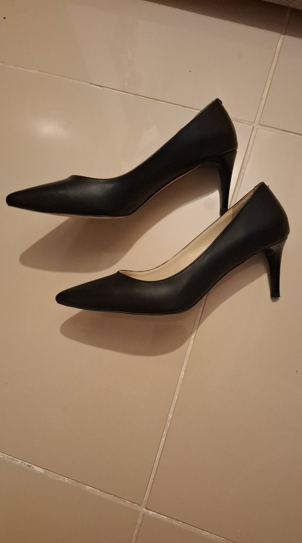 Siyah Stiletto Topuklu Kadın Ayakkabı - Görsel 3