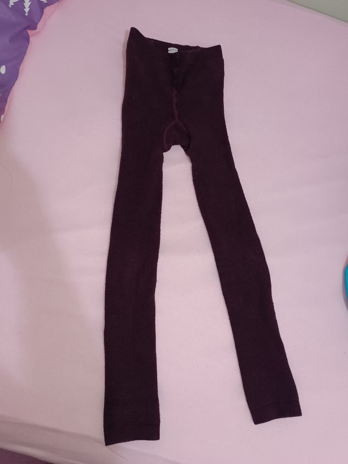 Kız Çocuk Mor Triko Tayt - Görsel 3