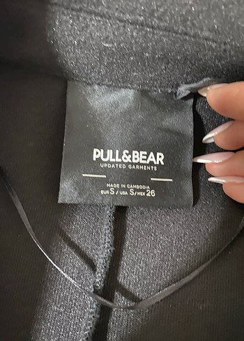 Düğmeli Siyah Midi  Kaban - Görsel 3