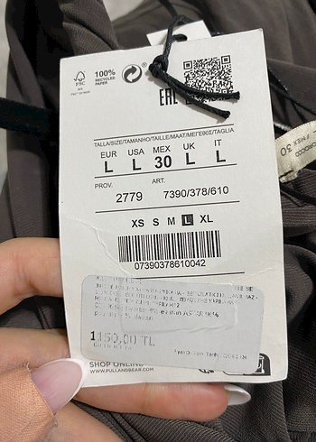 Gri Kolsuz Drapeli Uzun Keten Elbise - Görsel 5