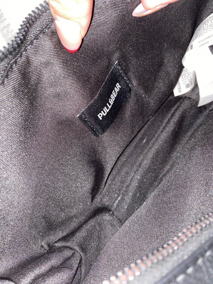 Siyah Deri Fermuarlı Minimalist Kadın Çantası - Görsel 2