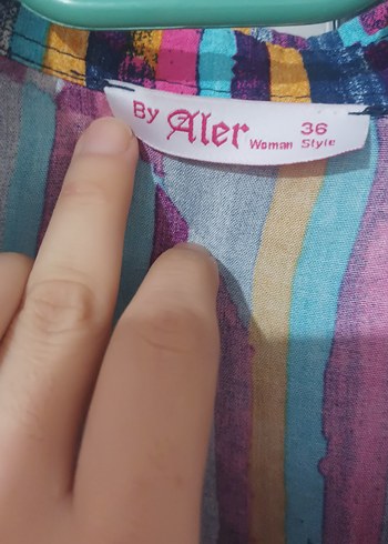 Renkli Bohem Uzun Kollu Gömlek - Görsel 4