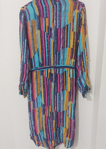 Renkli Bohem Uzun Kollu Gömlek - Görsel 2