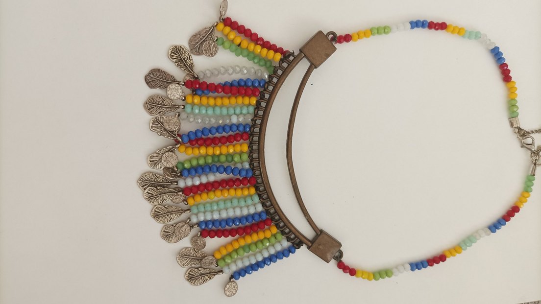 Renkli Boncuklu Uzun Bohem Kolye - Görsel 2