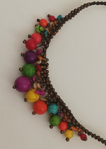 Renkli Boncuklu Bohem Uzun Kadın Kolye - Görsel 2