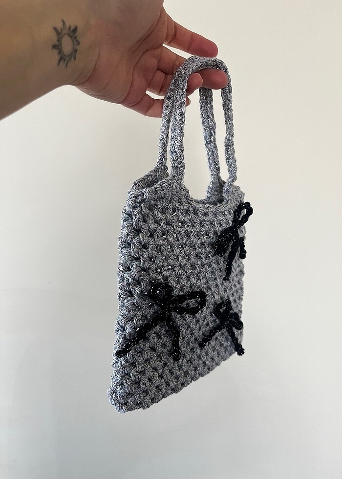 Fiyonk detaylı mini çanta - Görsel 3