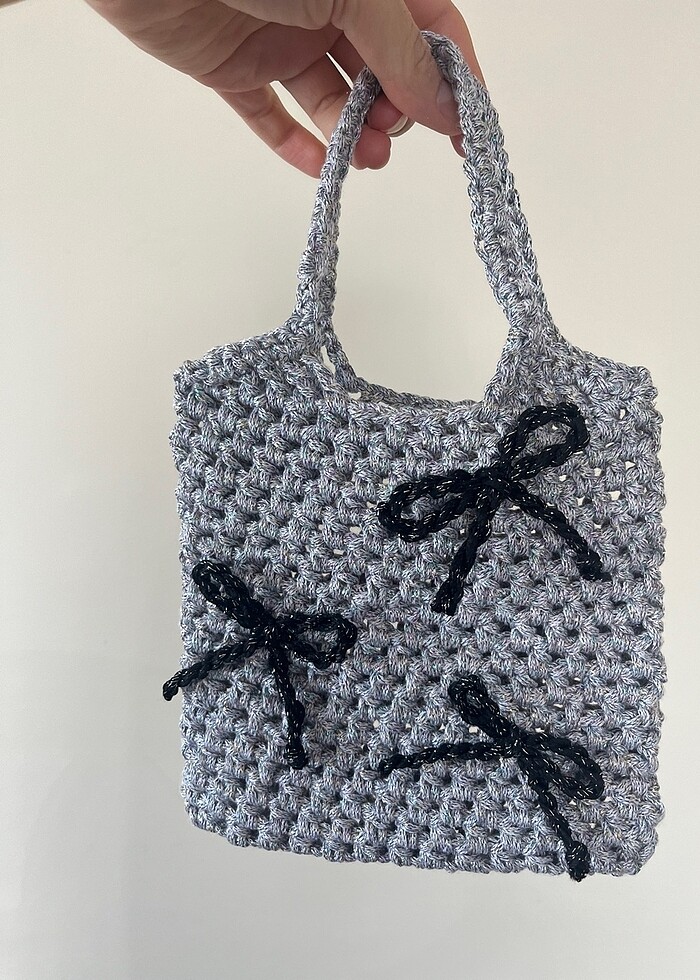 Fiyonk detaylı mini çanta - Görsel 2