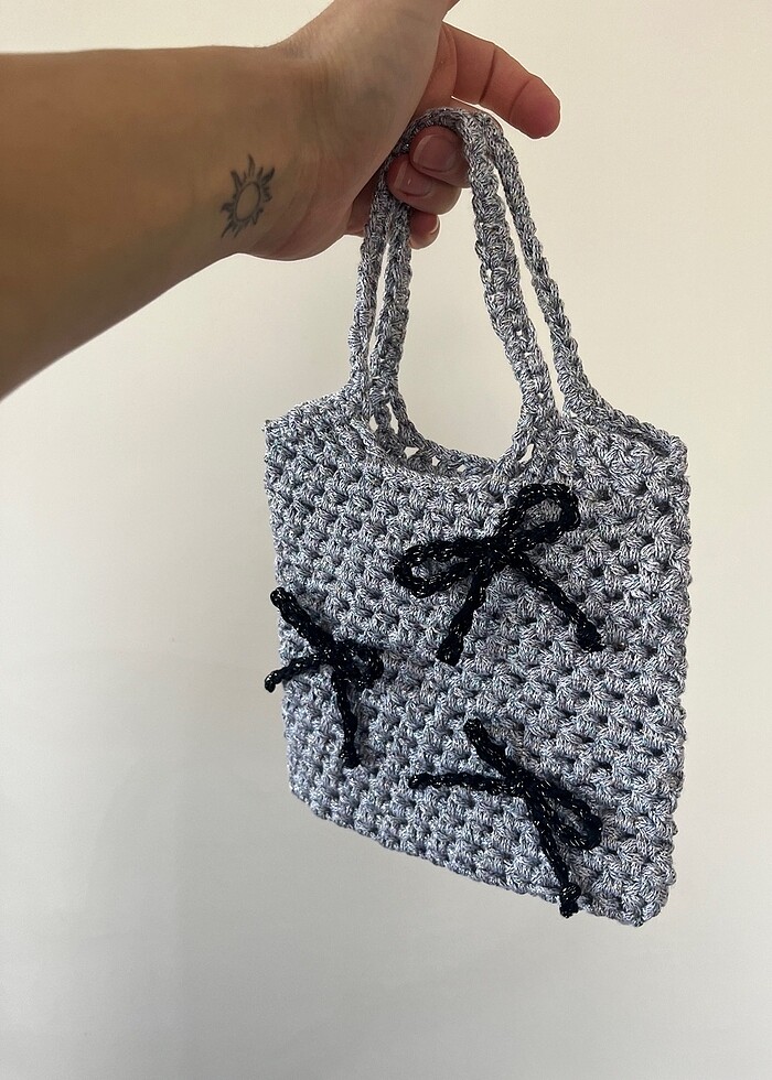 Fiyonk detaylı mini çanta - Görsel 4