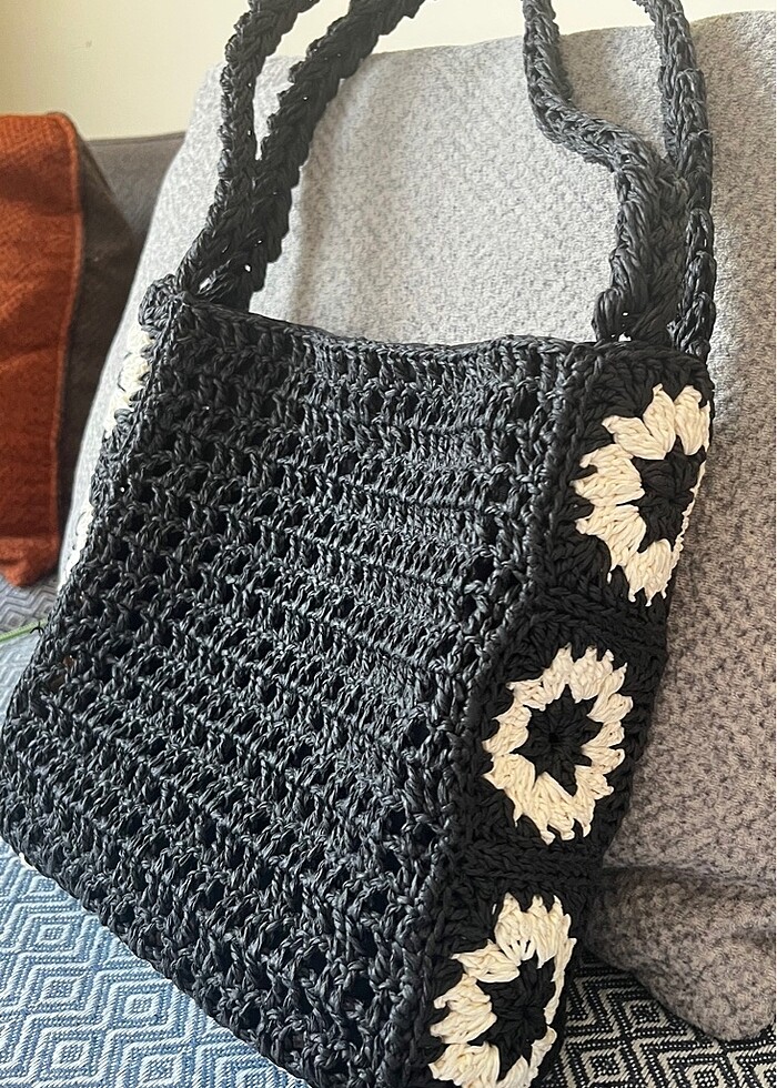 Motifli kağıt ip çanta - Görsel 3