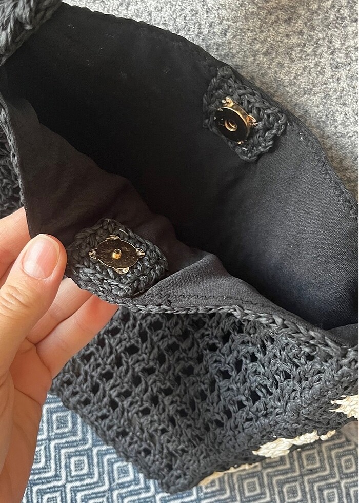 Motifli kağıt ip çanta - Görsel 4