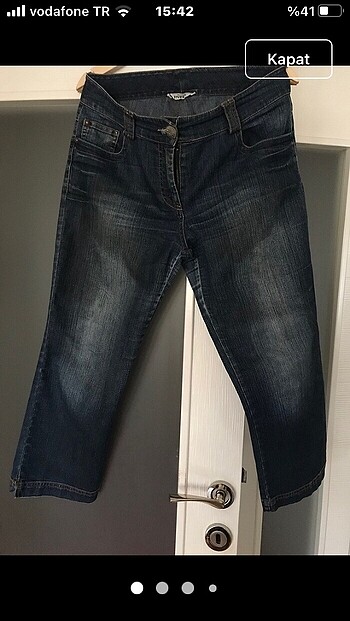Simli Taşlanmış Likralı Jean