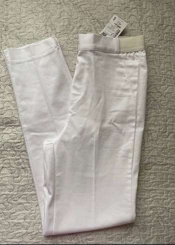 Beyaz Kadın Normal Kesim Cigarette Pantolon - Görsel 7