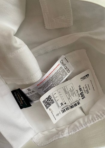 Beyaz Kadın Normal Kesim Cigarette Pantolon - Görsel 8