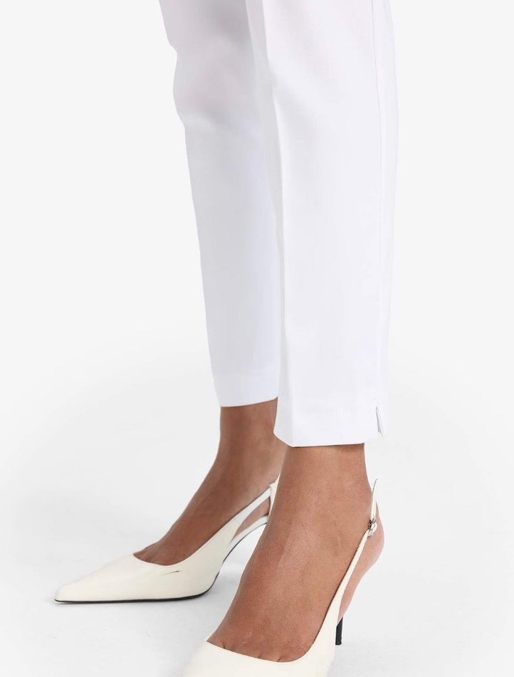 Beyaz Kadın Normal Kesim Cigarette Pantolon - Görsel 4