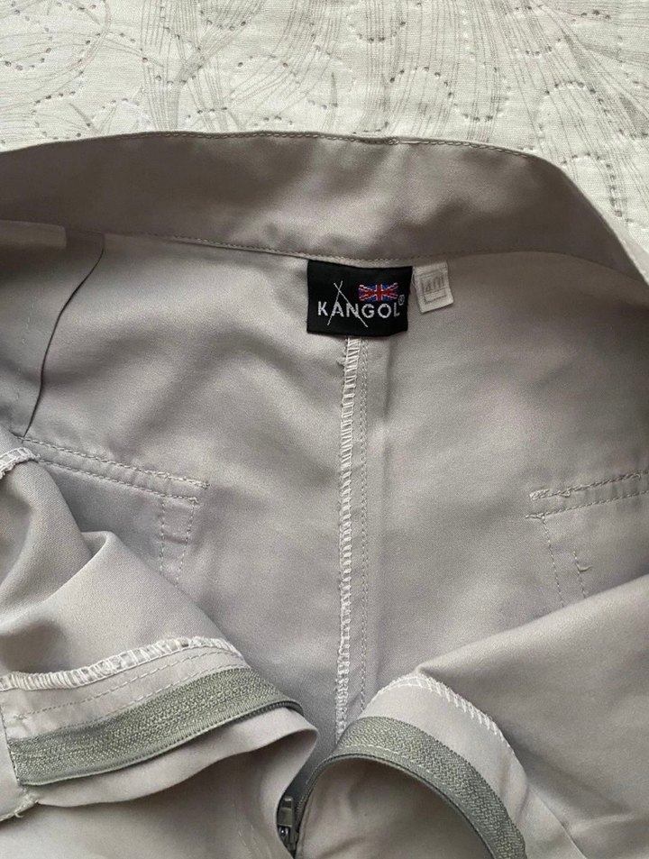 Gri Keten Rahat Kesim Kadın Şort - Görsel 2