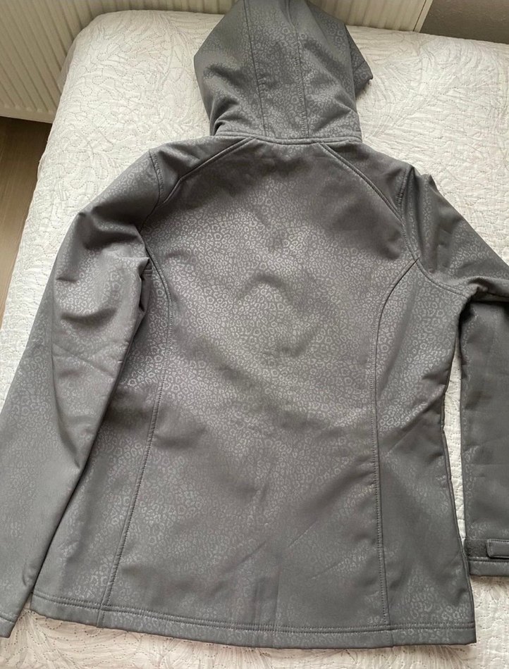 Gri Kapüşonlu Fermuarlı Kadın Ceket - Görsel 2